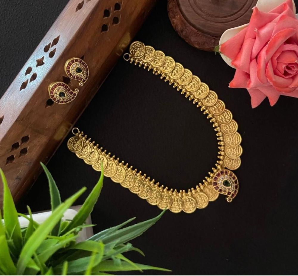 ANTIQUE KASUMALAI WITH MANGO NECKLACE